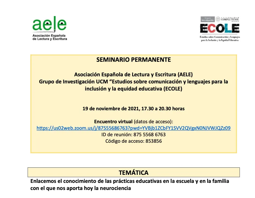Seminario permanente AELE · ECOLE