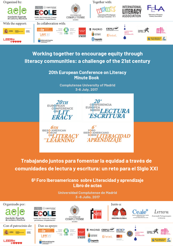 20th European Conference on Literacy + 6º Foro Iberoamericano sobre Literacidad y Aprendizaje. Libro de actas/Minute book